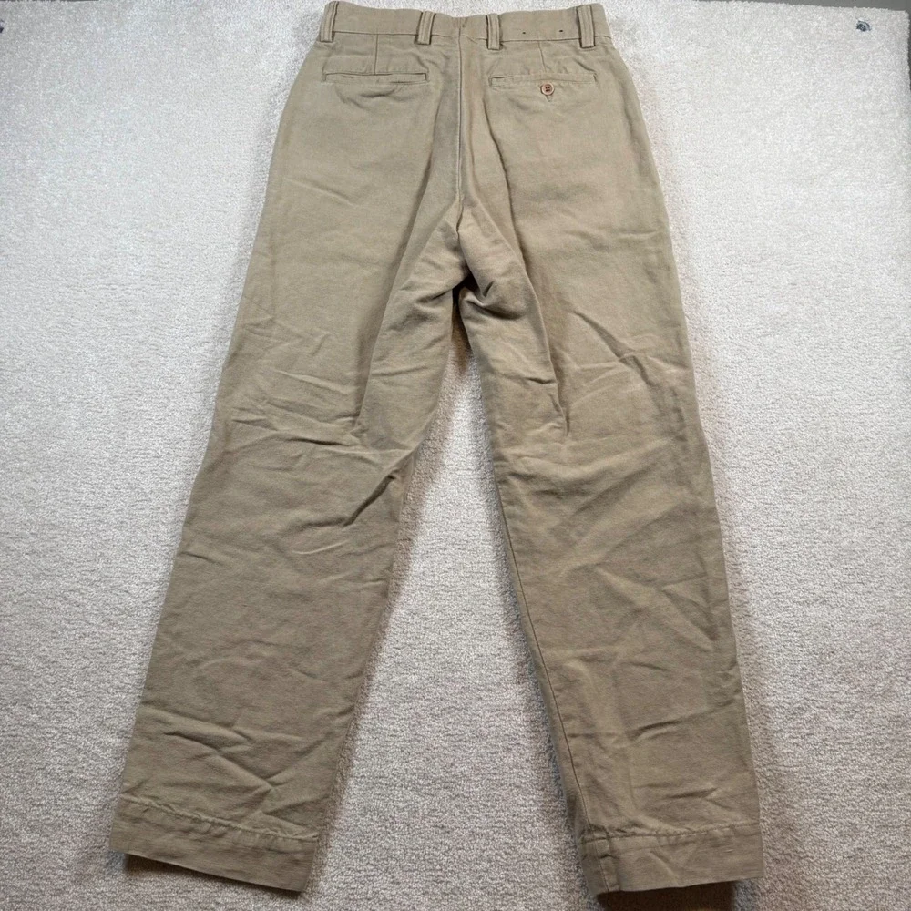 Banana Republic Emerson Pants Mens 30/32 Khaki Tan Linen Cotton Straight Chinos